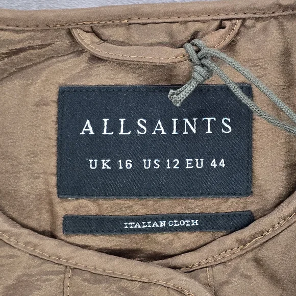 All Saints NWT Foxi Liner Jacket In Chocolate